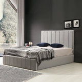 Cadre de Lit Polo Gris - Confort Luxueux et Design