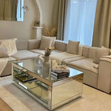 Canapé Modulable - Velours - 4 Places + 1 Pouf