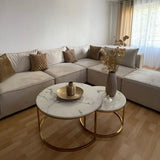 Canapé Modulable - Velours - 4 Places + 1 Pouf
