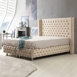 Lit Coffre Armony Beige - Confort, Élégance et Fonctionnalité