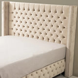 Lit Coffre Armony Beige - Confort, Élégance et Fonctionnalité