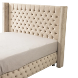 Lit Coffre Armony Beige - Confort, Élégance et Fonctionnalité