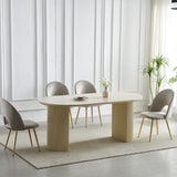 Table à Manger Calypso – Bois & Céramique Anti-Rayure – 180 cm