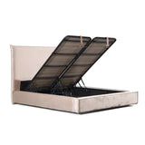 Lit Coffre Lovely - Velours Taupe