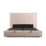 Lit Coffre Lovely - Velours Taupe