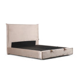 Lit Coffre Lovely - Velours Taupe
