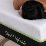 Matelas Fresh Hybride Aloe Vera Angels - 27 cm - Hybride - Confort 5 Zones