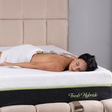 Matelas Fresh Hybride Aloe Vera Angels - 27 cm - Hybride - Confort 5 Zones