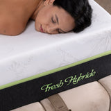 Matelas Fresh Hybride Aloe Vera Angels - 27 cm - Hybride - Confort 5 Zones