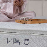 Matelas Teddy White Angels - 30 cm - Surmatelas Peluche - Confort Douillet