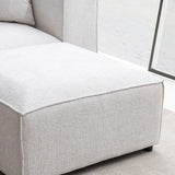 Canapé Modulable - Chenille - 4 Places + 1 Pouf
