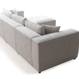 Canapé Modulable - Chenille - 3 Places + 1 Pouf