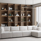 Canapé Modulable - Chenille - 4 Places + 1 Pouf