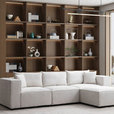 Canapé Modulable - Chenille - 3 Places + 1 Pouf
