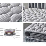 Lit Coffre SLEEPBALANCE avec Matelas 30 cm - velours anti-tache bleu nuit