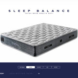 Lit Coffre SLEEPBALANCE avec Matelas 30 cm - velours anti-tache bleu nuit
