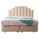 Lit Coffre Pyramide Beige - Design Élégant