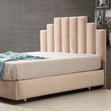 Lit Coffre Pyramide Beige - Design Élégant