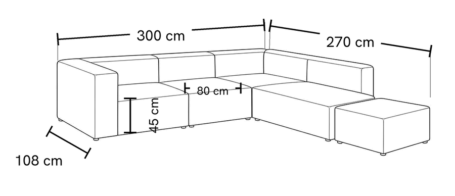 Schéma des dimensions de Élégance