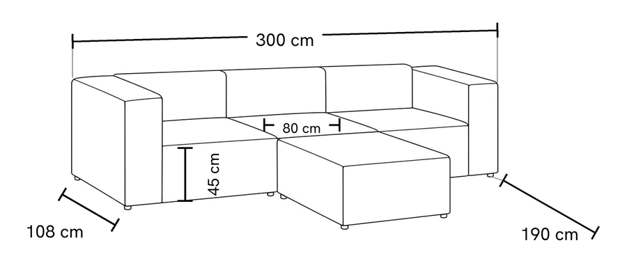 Schéma des dimensions de Élégance