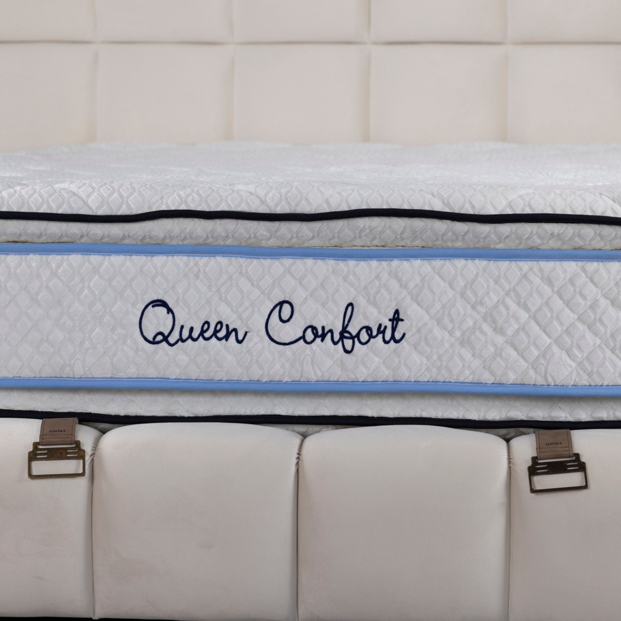 Matelas Queen Confort Angels - 34 cm - Double Surmatelas - Confort 5 Zones