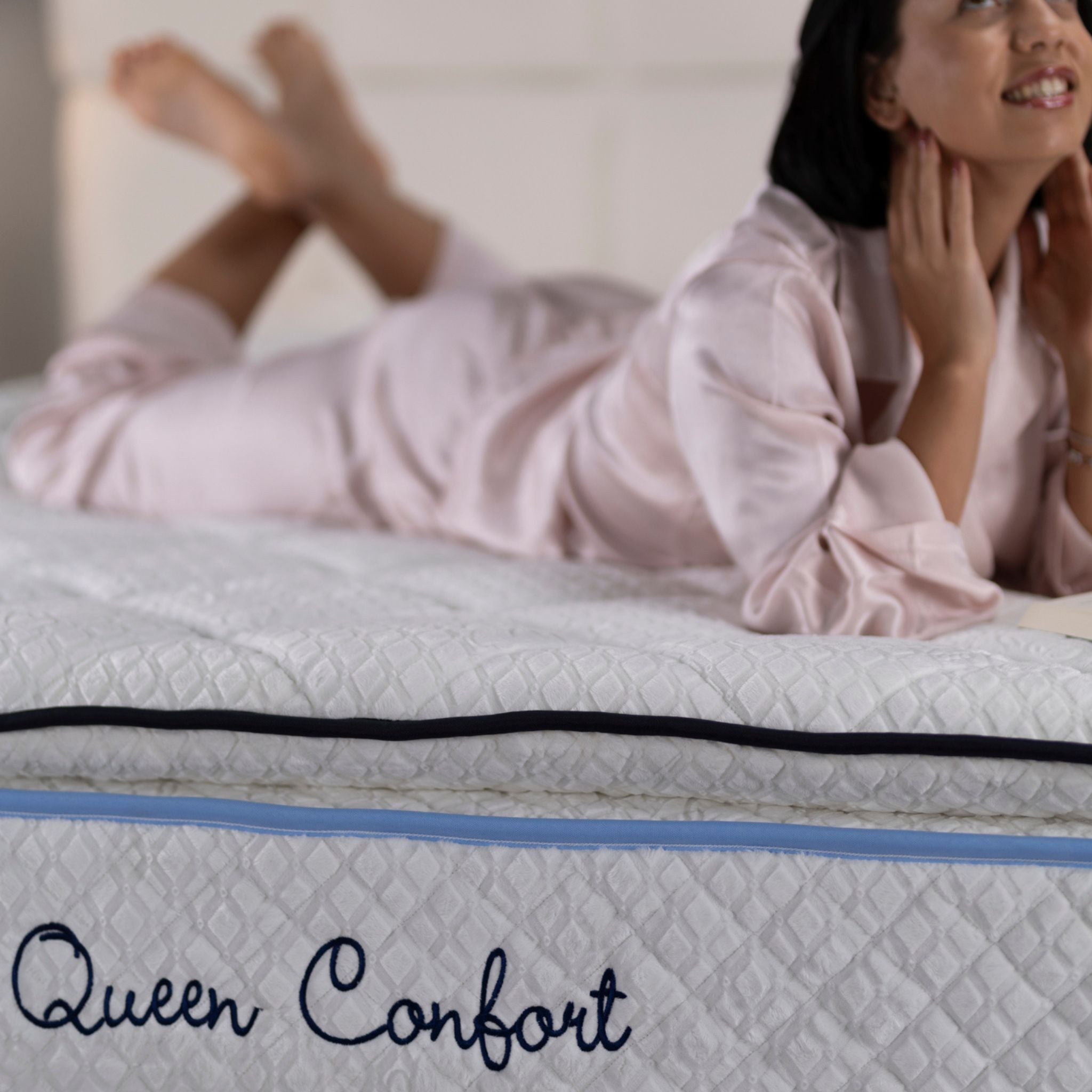 Matelas Queen Confort Angels - 34 cm - Double Surmatelas - Confort 5 Zones