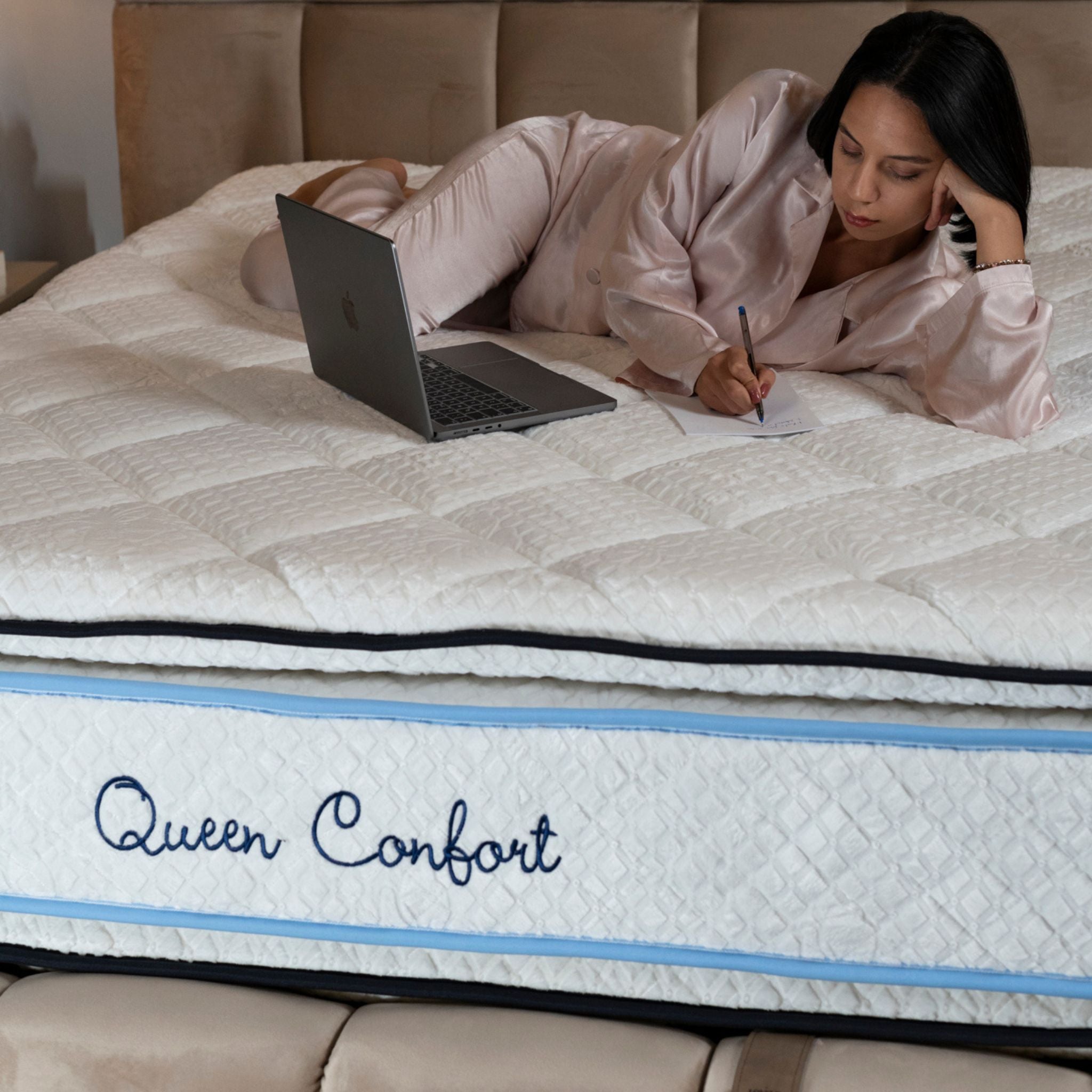 Matelas Queen Confort Angels - 34 cm - Double Surmatelas - Confort 5 Zones