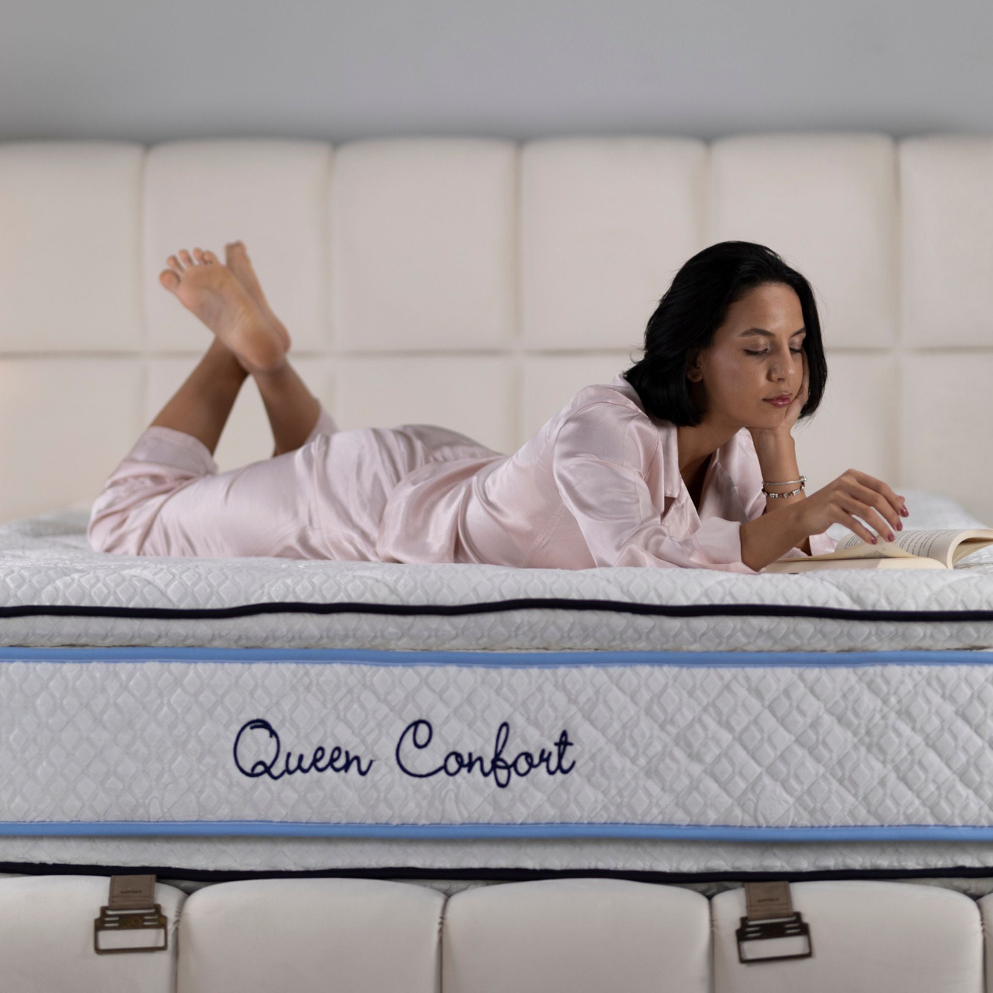 Matelas Queen Confort Angels - 34 cm - Double Surmatelas - Confort 5 Zones