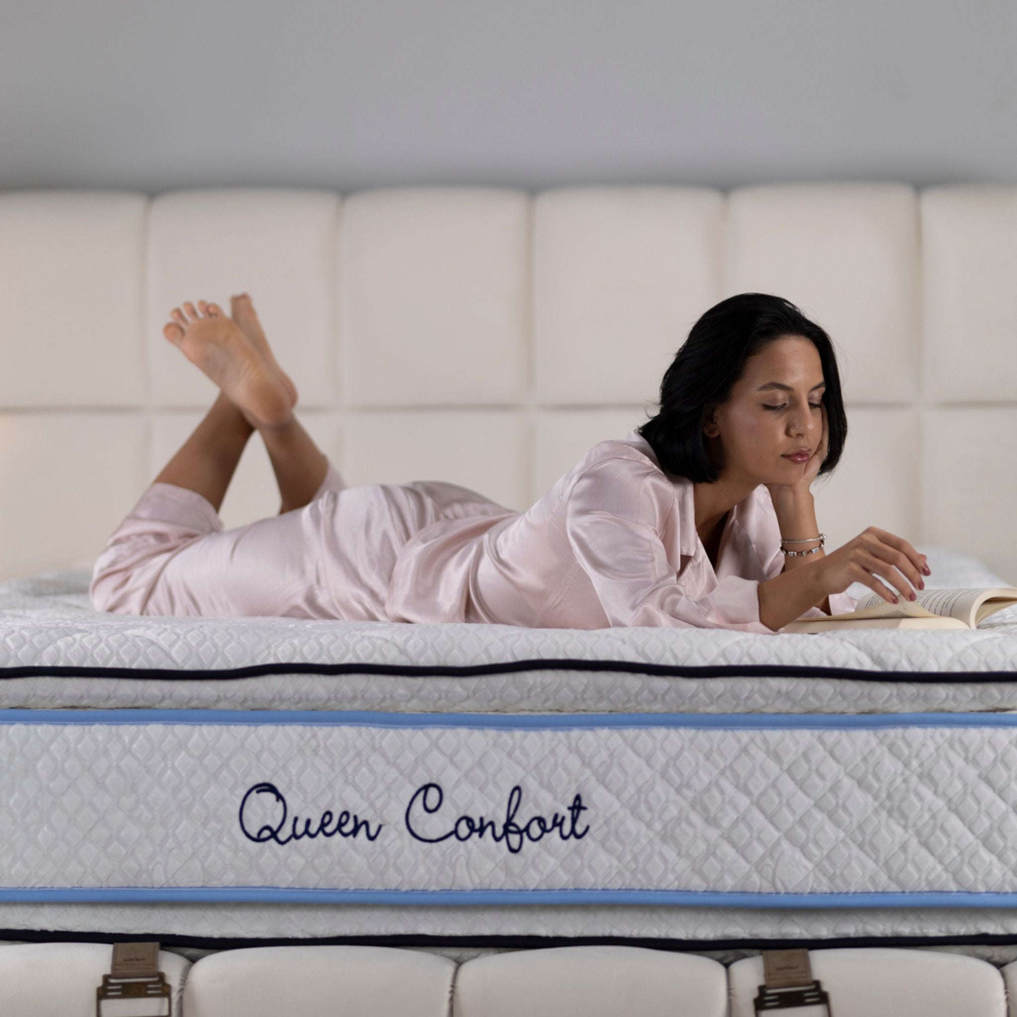 Matelas Queen Confort Angels - 34 cm - Double Surmatelas - Confort 5 Zones