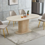 Table à Manger Léa – Effet Travertin – 150 cm ou 180 cm