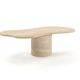 Table basse centrale en travertin modèle os