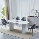 Table à Manger Joséphine – Plateau Céramique Blanc Anti-Rayure – 180 ou 200 cm